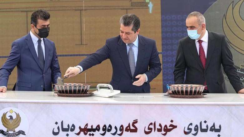 PM Barzani lays foundation stone of over $9M bridge in Ranya; announces four new projects